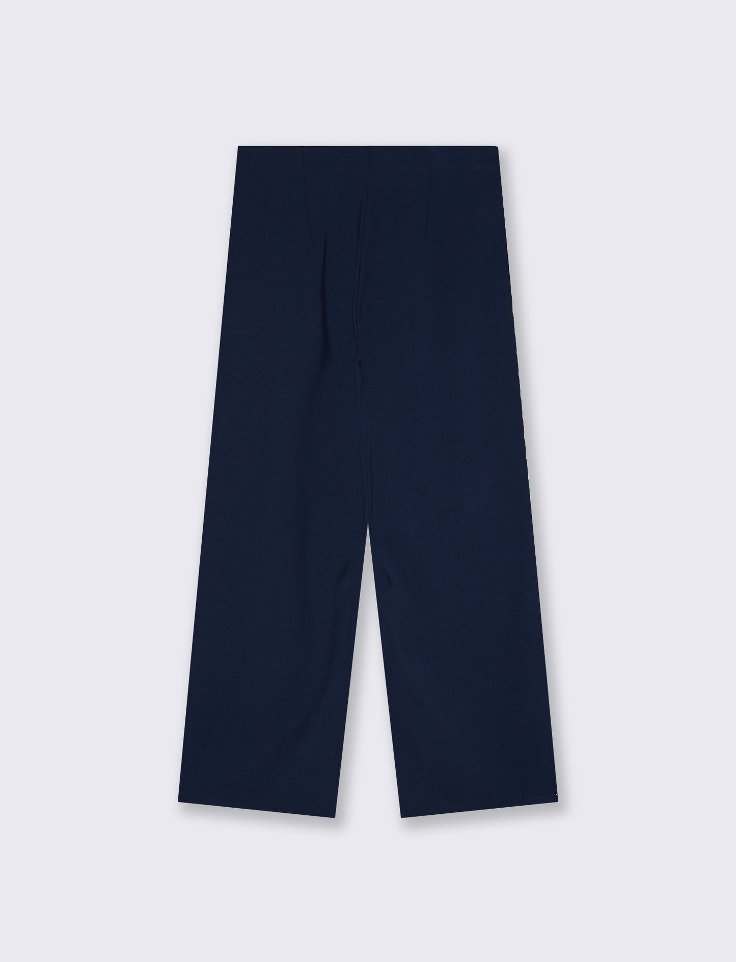 Straight Trousers with Pleats - Blue