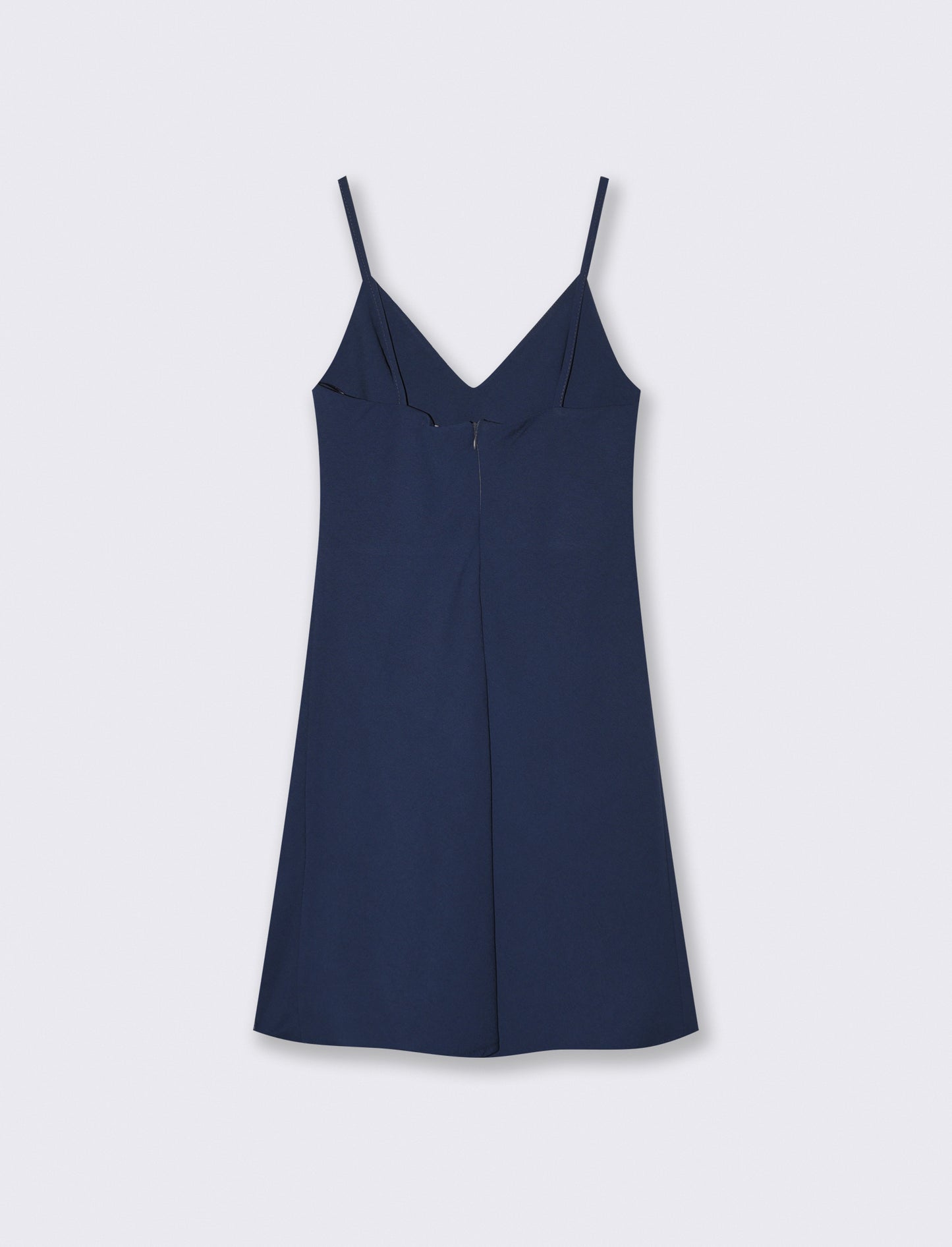 Abito Corto con Bretelle Sottili - Blu