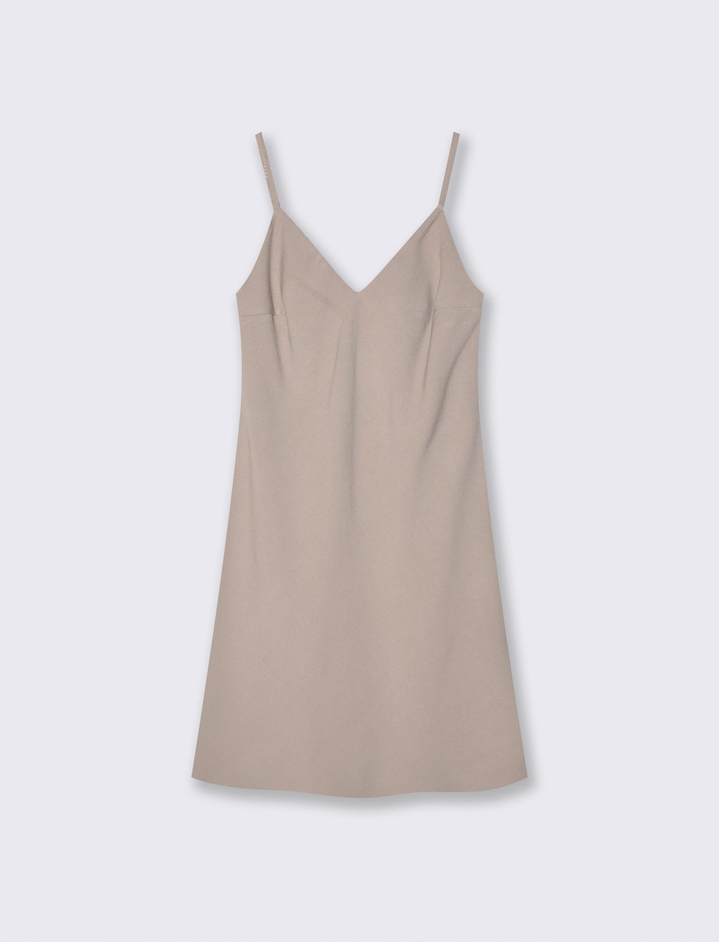 Short Dress with Thin Straps - Grey