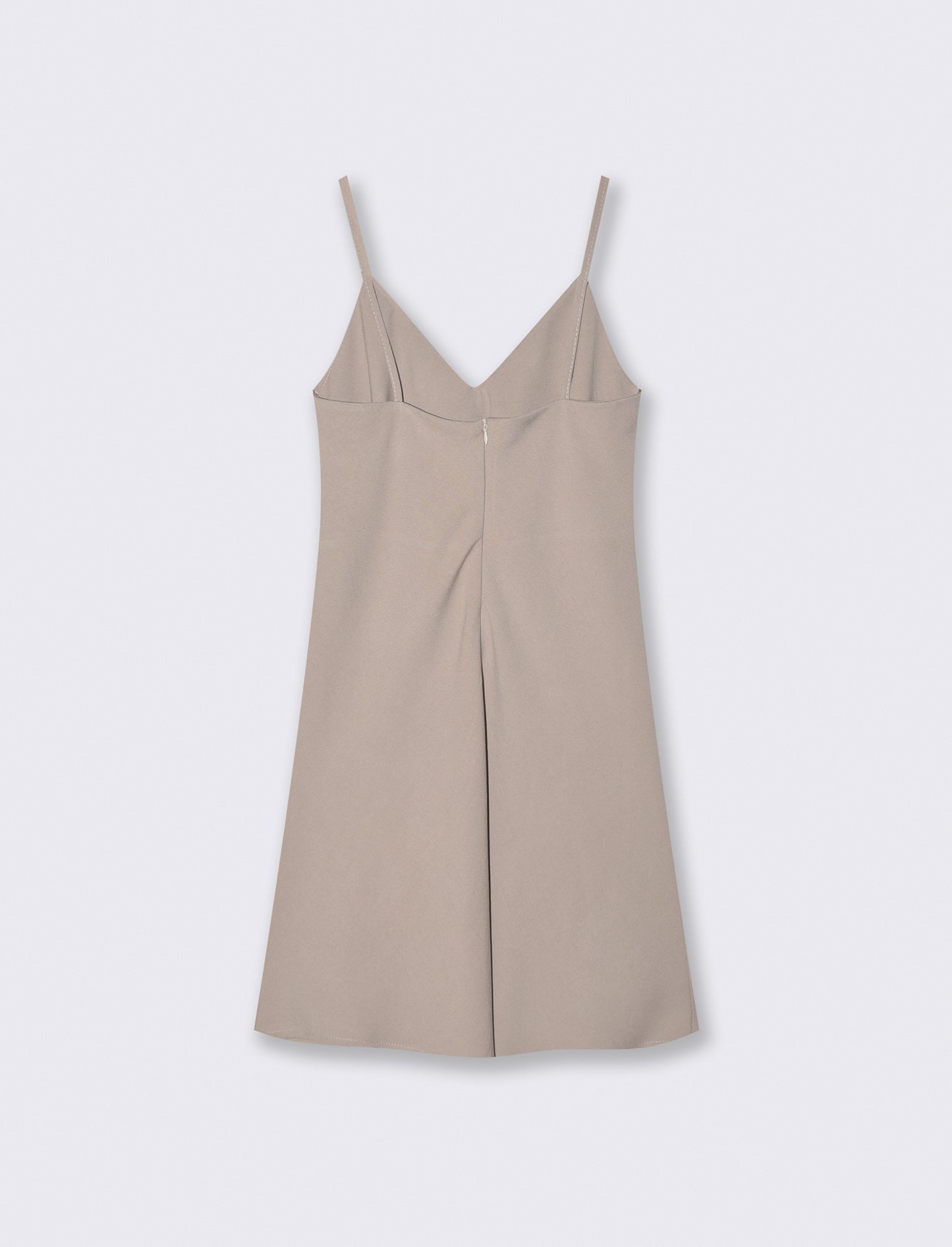 Short Dress with Thin Straps - Grey