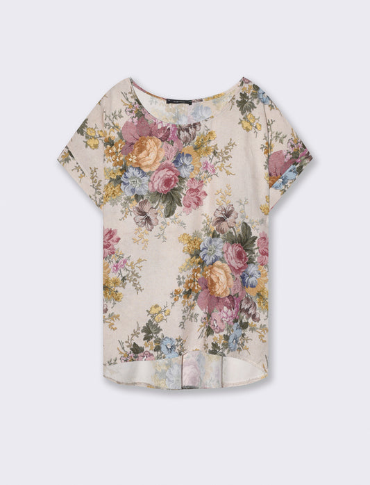Maglia Fantasia con Manica T - Rosa