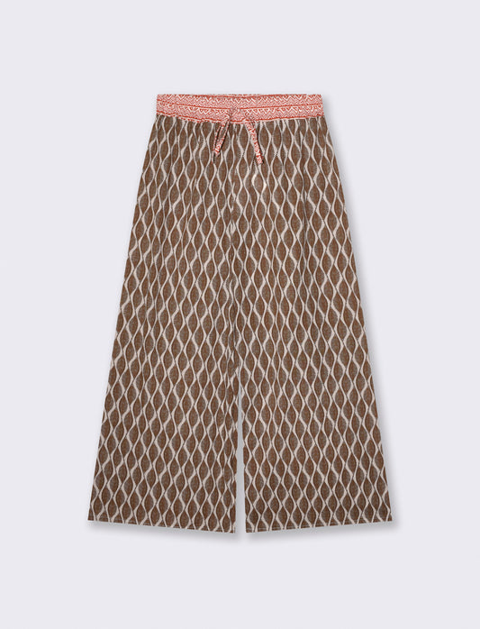 Pantaloni Pinocchietto con Stampa - Moro