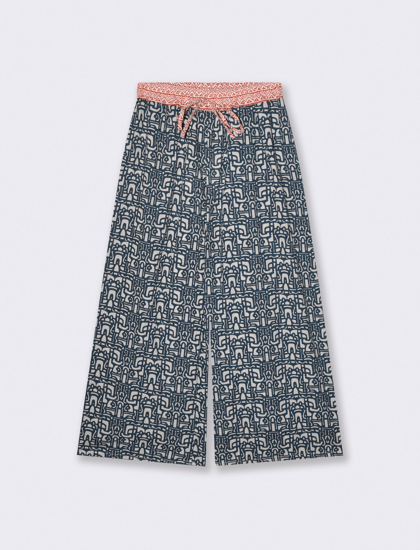 Cropped Pants with Print - 