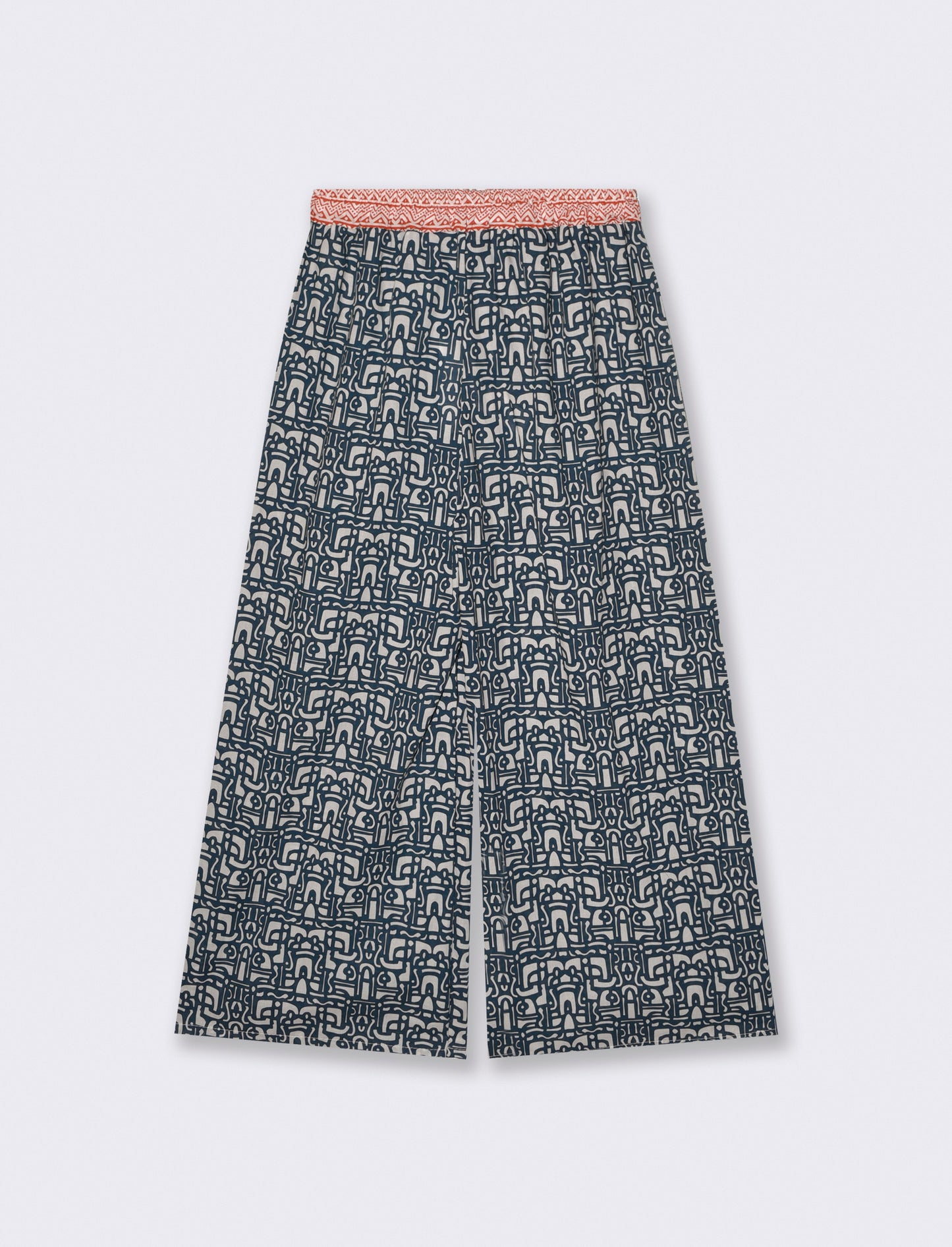 Cropped Pants with Print - 