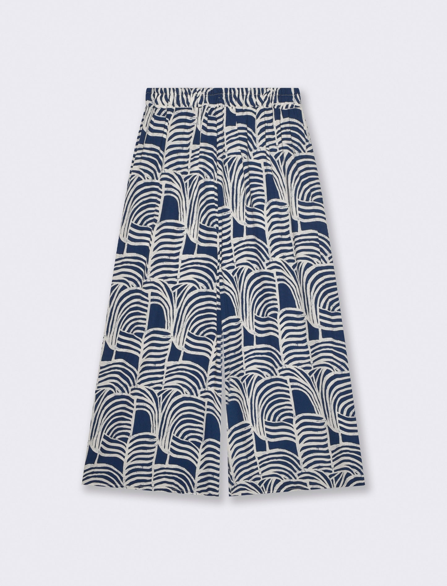 Drawstring Pants with Print - Blue