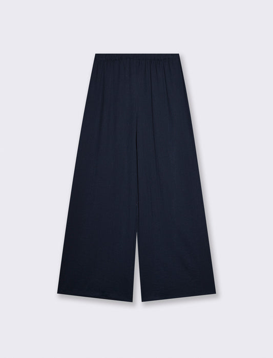Pantalone Elasticizzato con Vestibilità Orbida - Blu