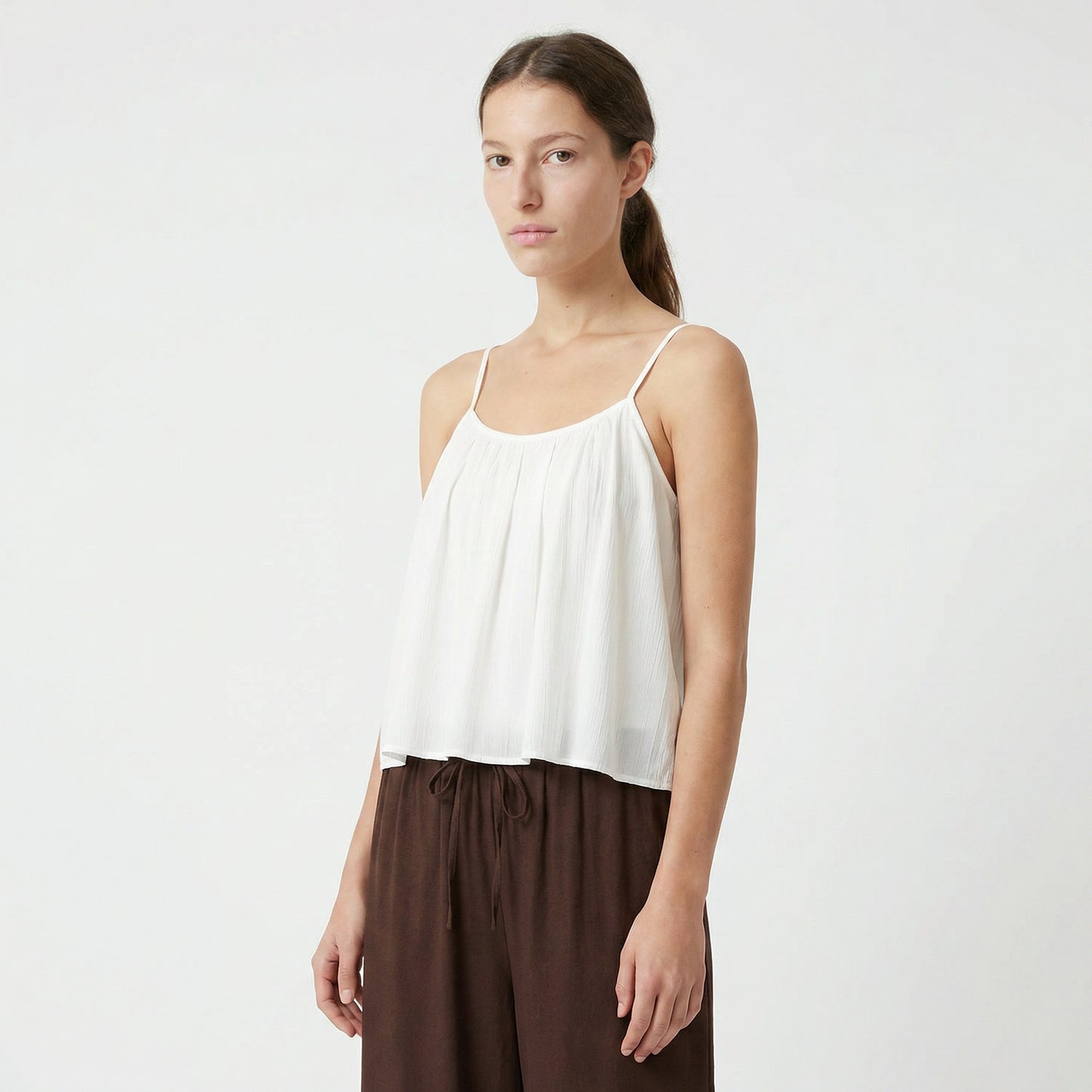 Bretelle Sottili con Vestibilità Comoda - Bianco