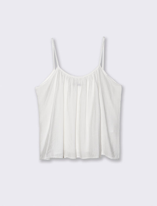 Bretelle Sottili con Vestibilità Comoda - Bianco