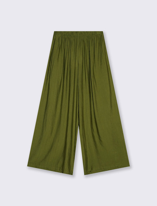 Pantaloni Elasticizzati con Vestibilità Morbida - Verde