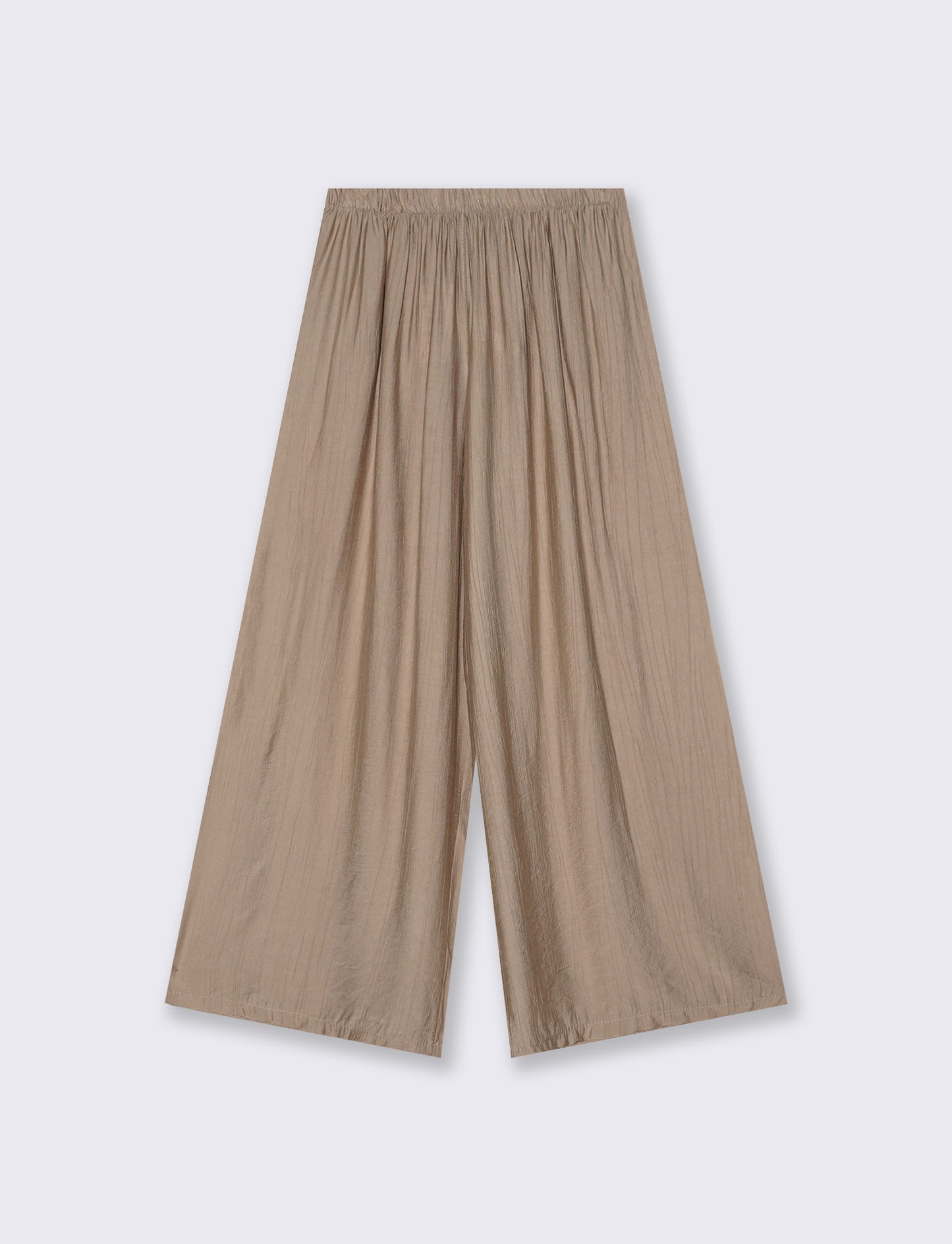 Pantaloni Elasticizzati con Vestibilità Morbida - Beige