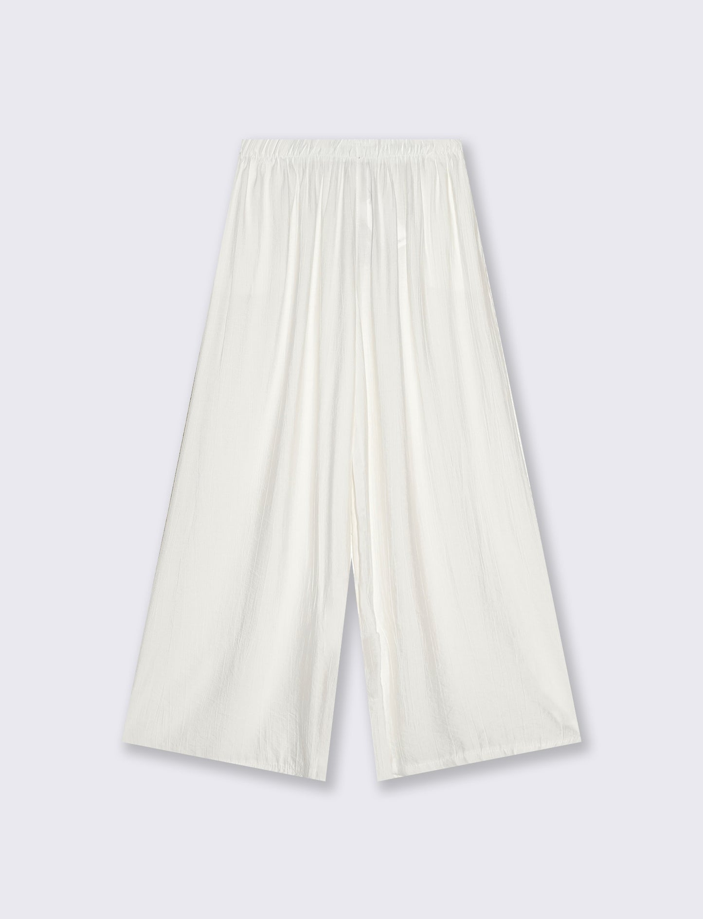 Pantaloni Elasticizzati con Vestibilità Morbida - Bianco