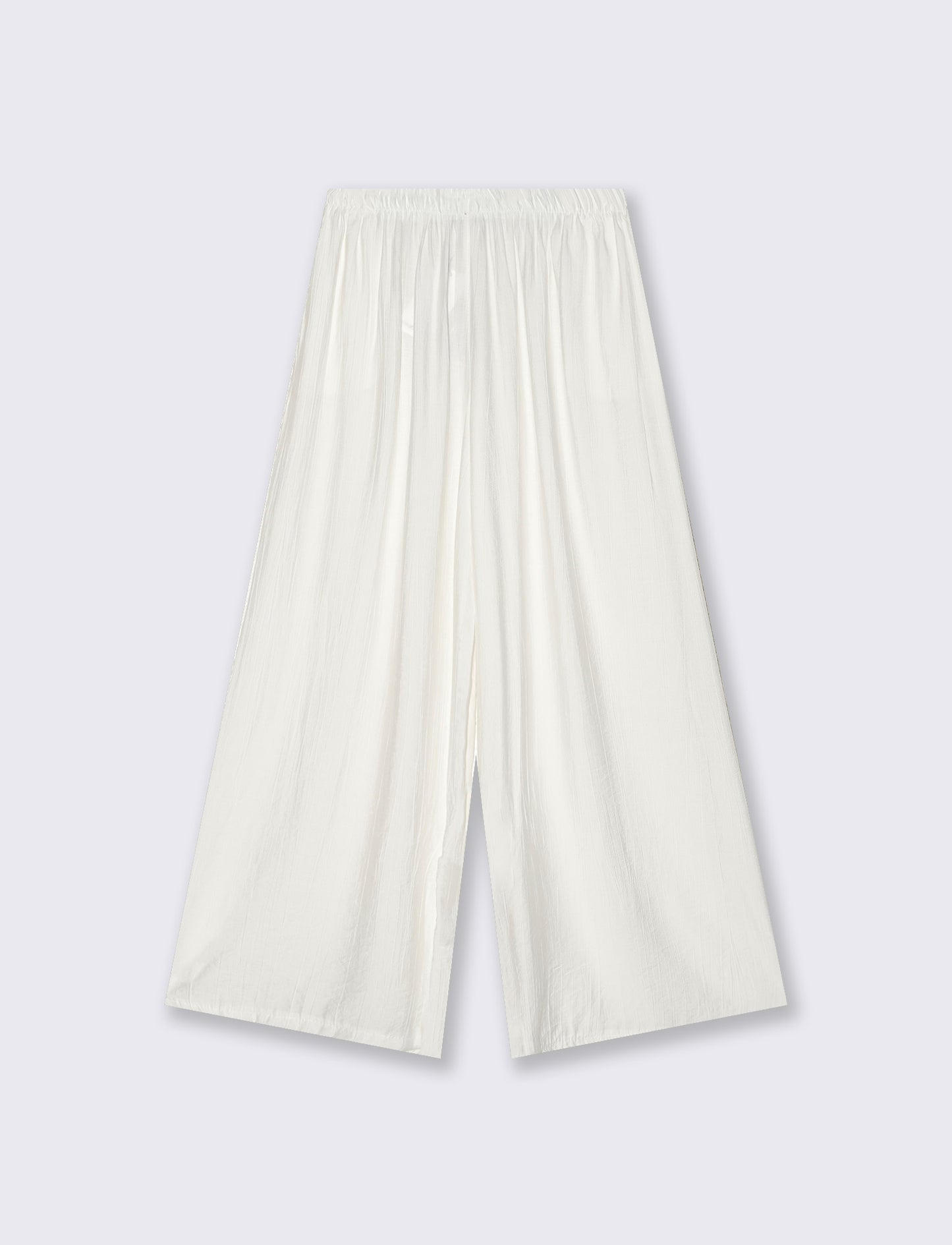 Pantaloni Elasticizzati con Vestibilità Morbida - Bianco