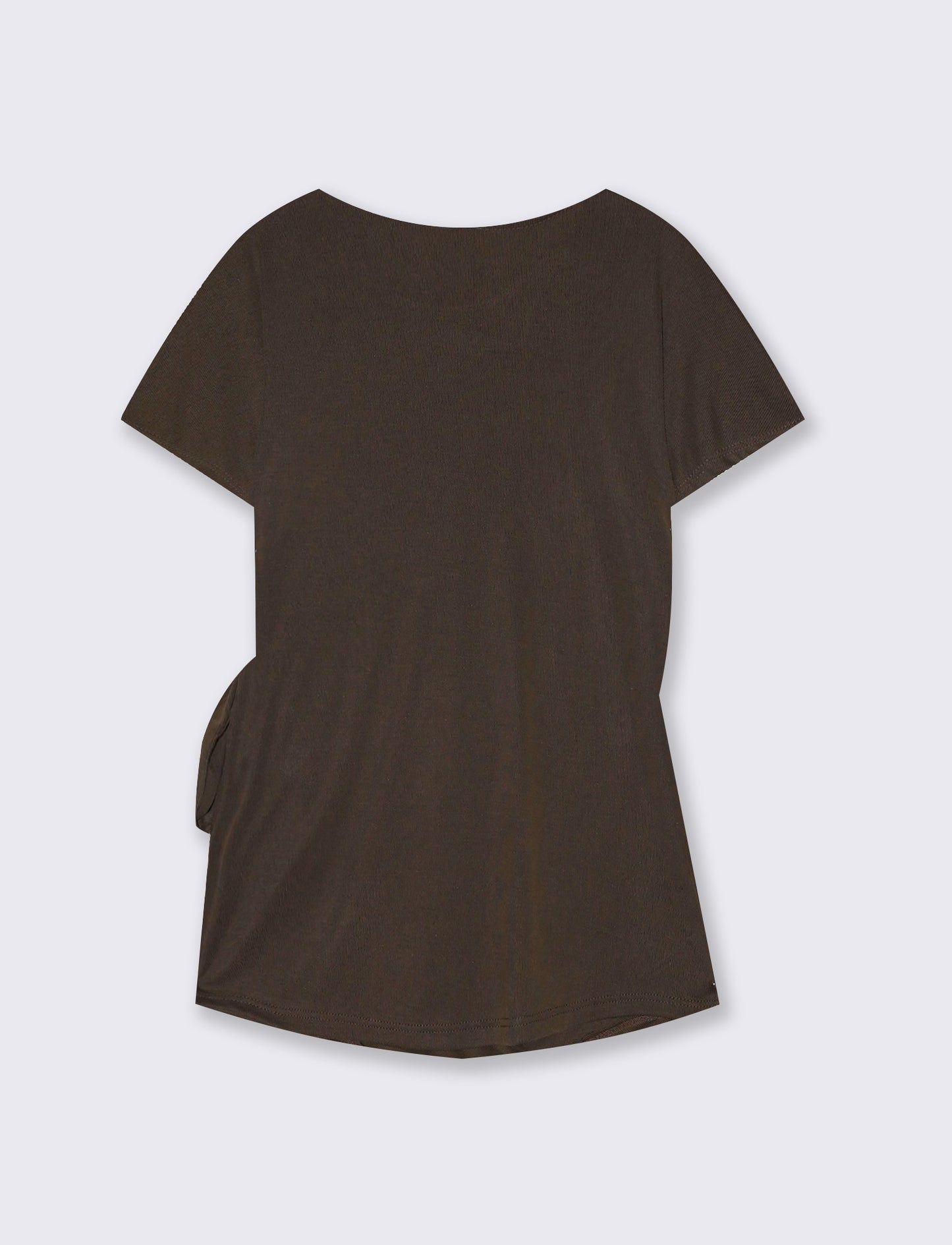 Maglia con nodo e vestibilità comoda - Moro