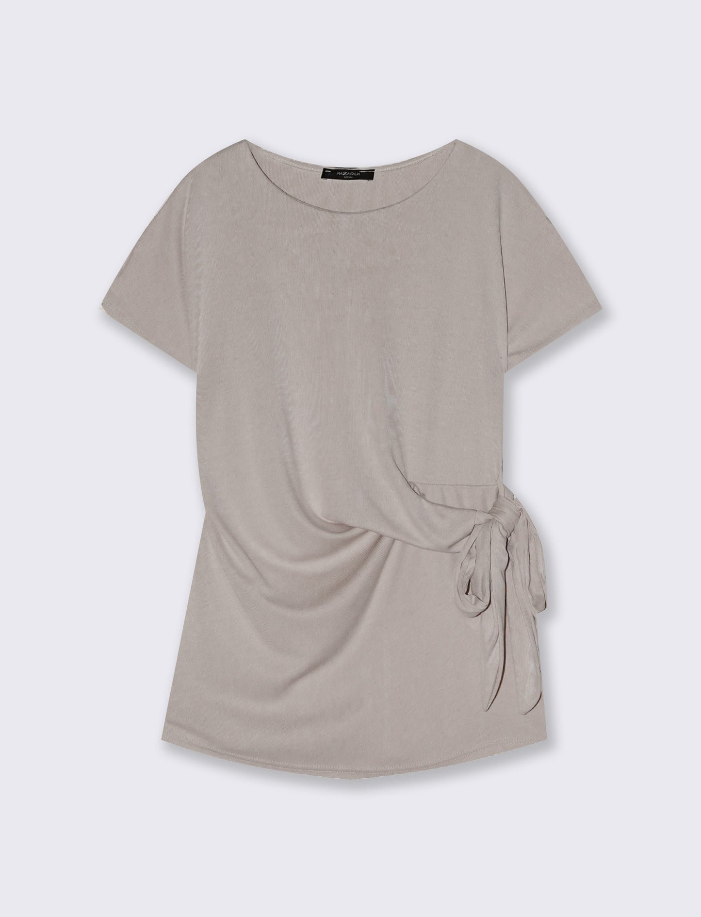 MAGLIA CON NODO - Grigio fango