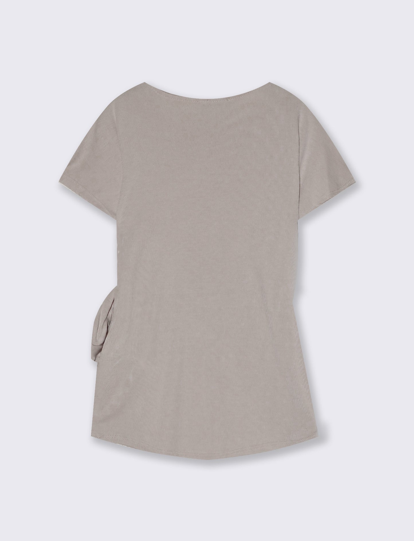 MAGLIA CON NODO - Grigio fango