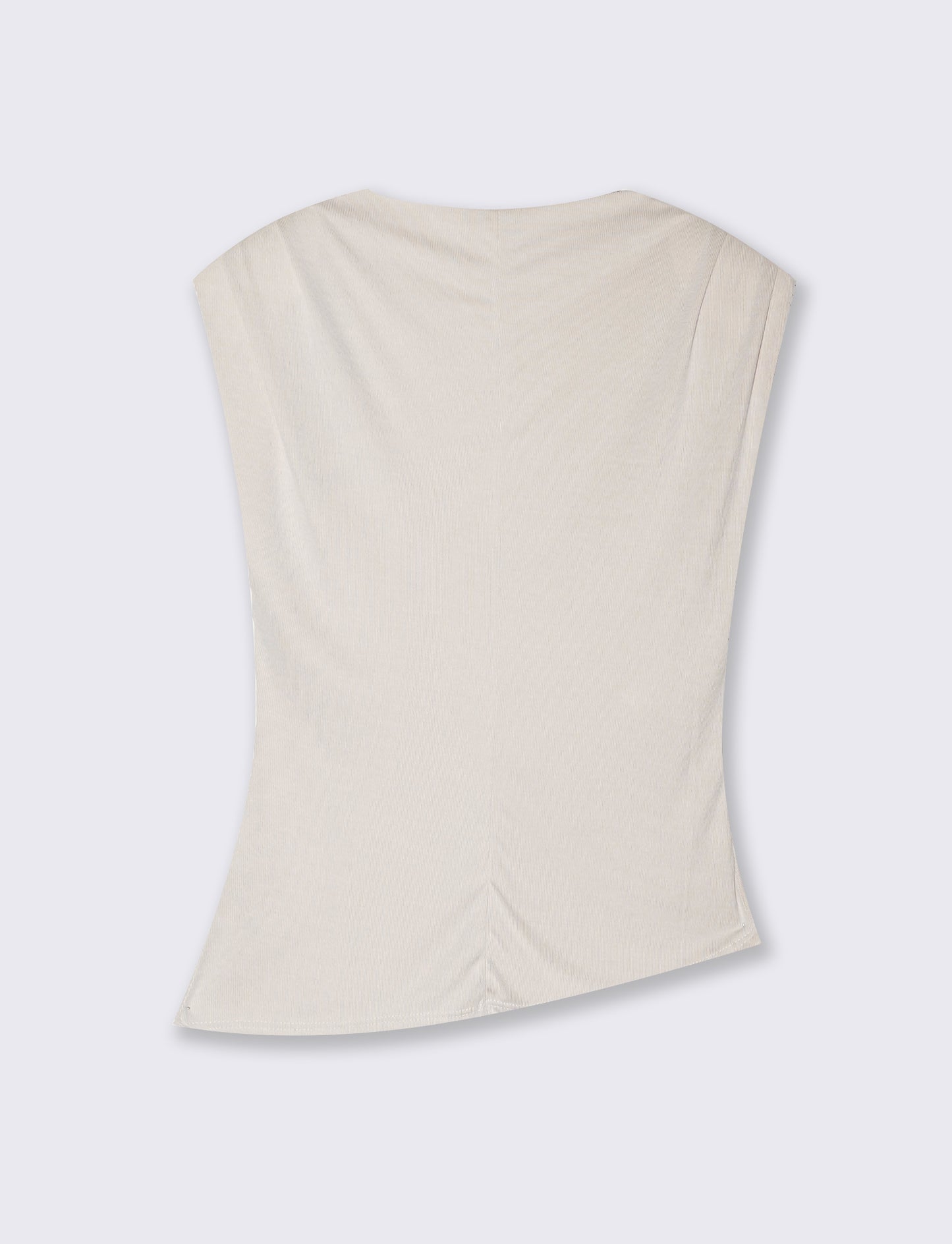 Top with padded straps and side knot - Beige