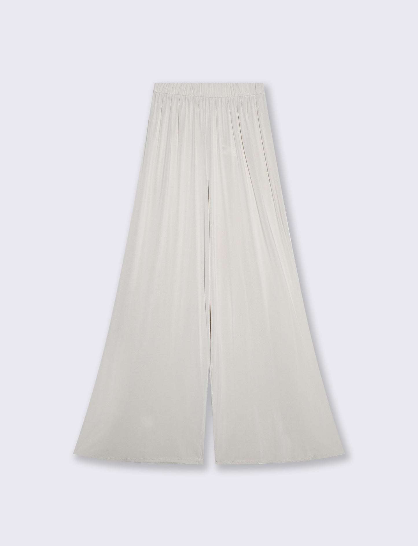 Pantaloni Morbidi Dritti con Elastico - Beige