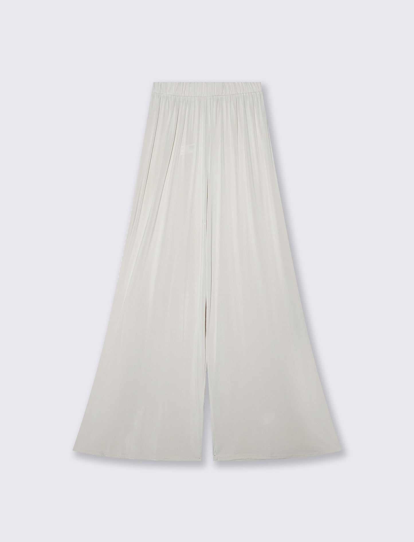 Pantaloni Morbidi Dritti con Elastico - Beige