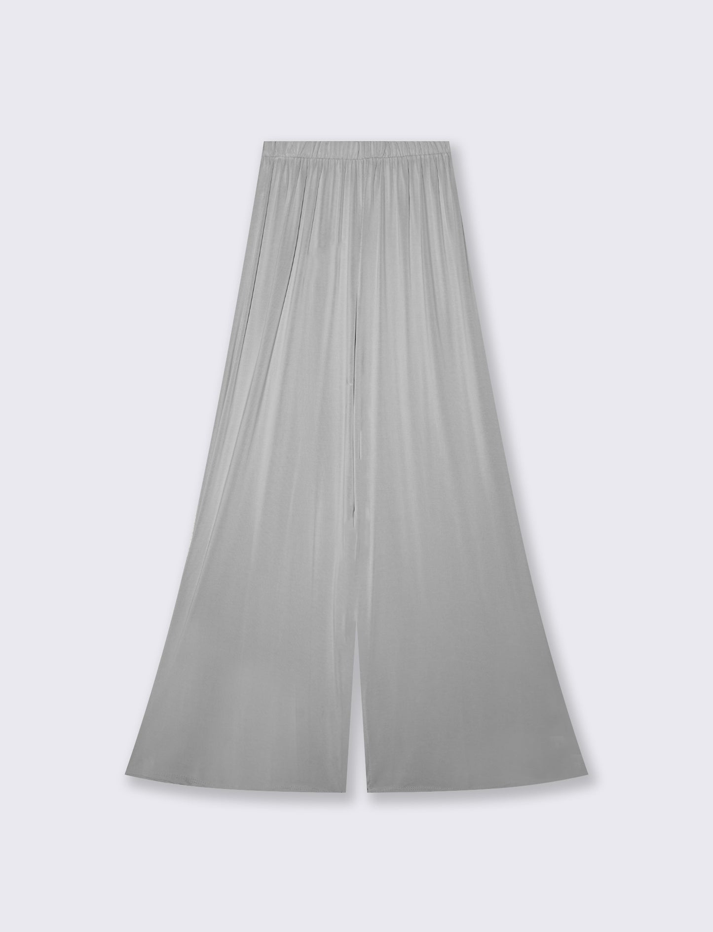 Pantaloni Morbidi Dritti con Elastico - Grigio