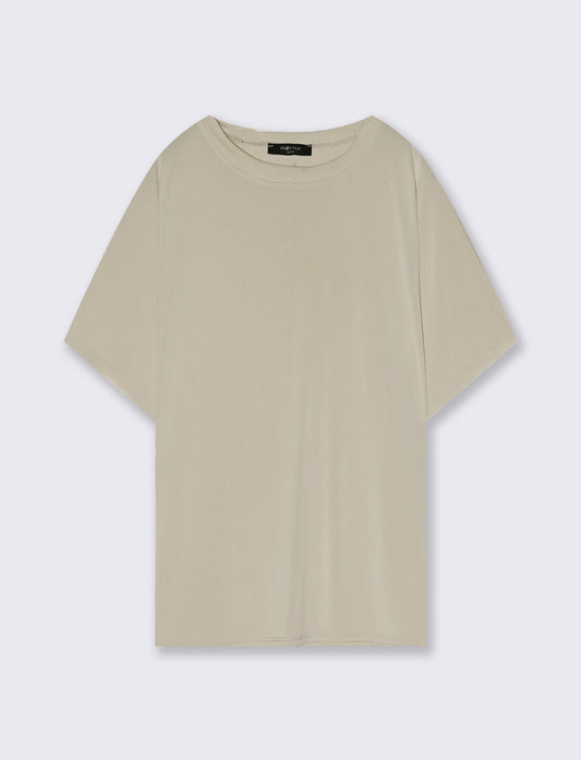 T-Shirt: Vestibilità Morbida e Confortevole - Beige