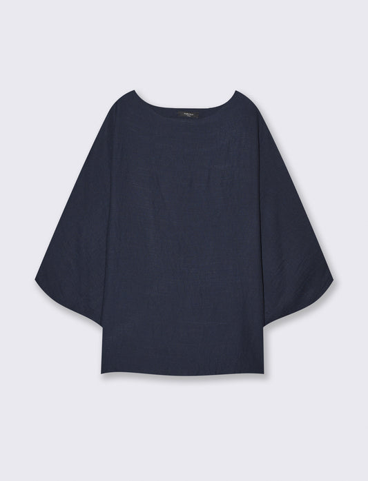 Maglia Manica a Tre Quarti Morbida - Blu