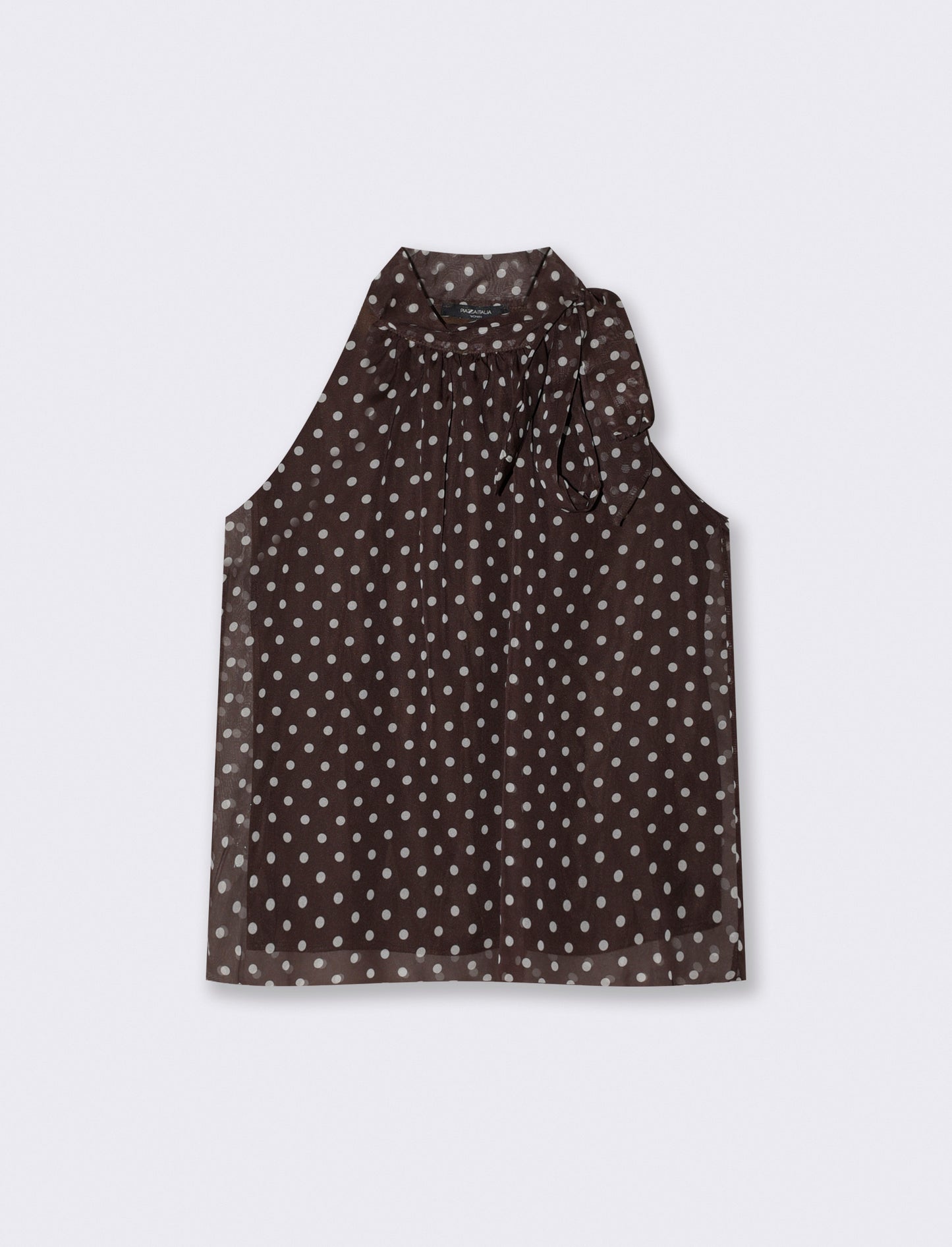 Top Scollo Halter Pois - Moro