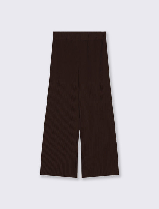 Pantaloni Morbidi a Costine Plissettati - Moro