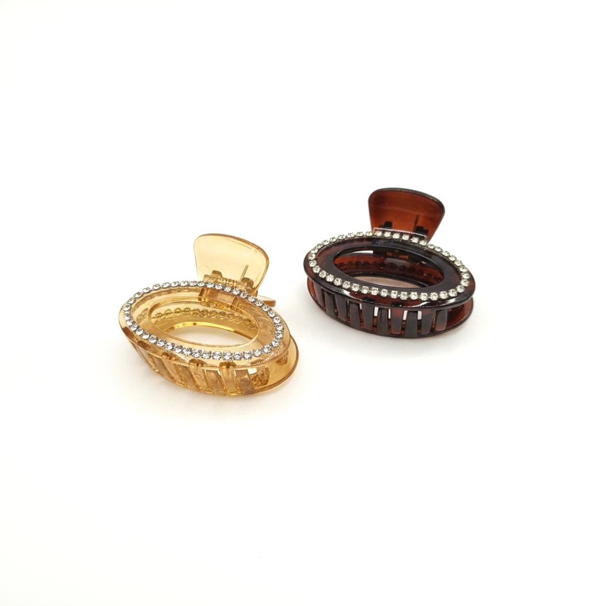 Elegant rhinestone tweezers - Brown