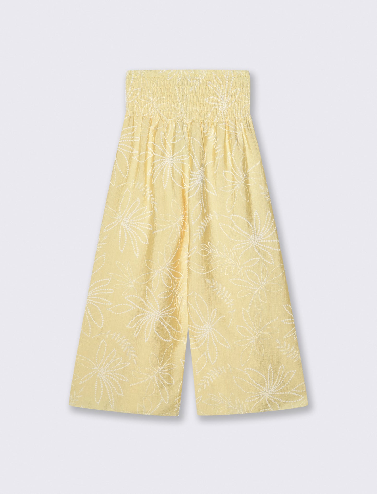 Wide-leg floral print pants - Yellow