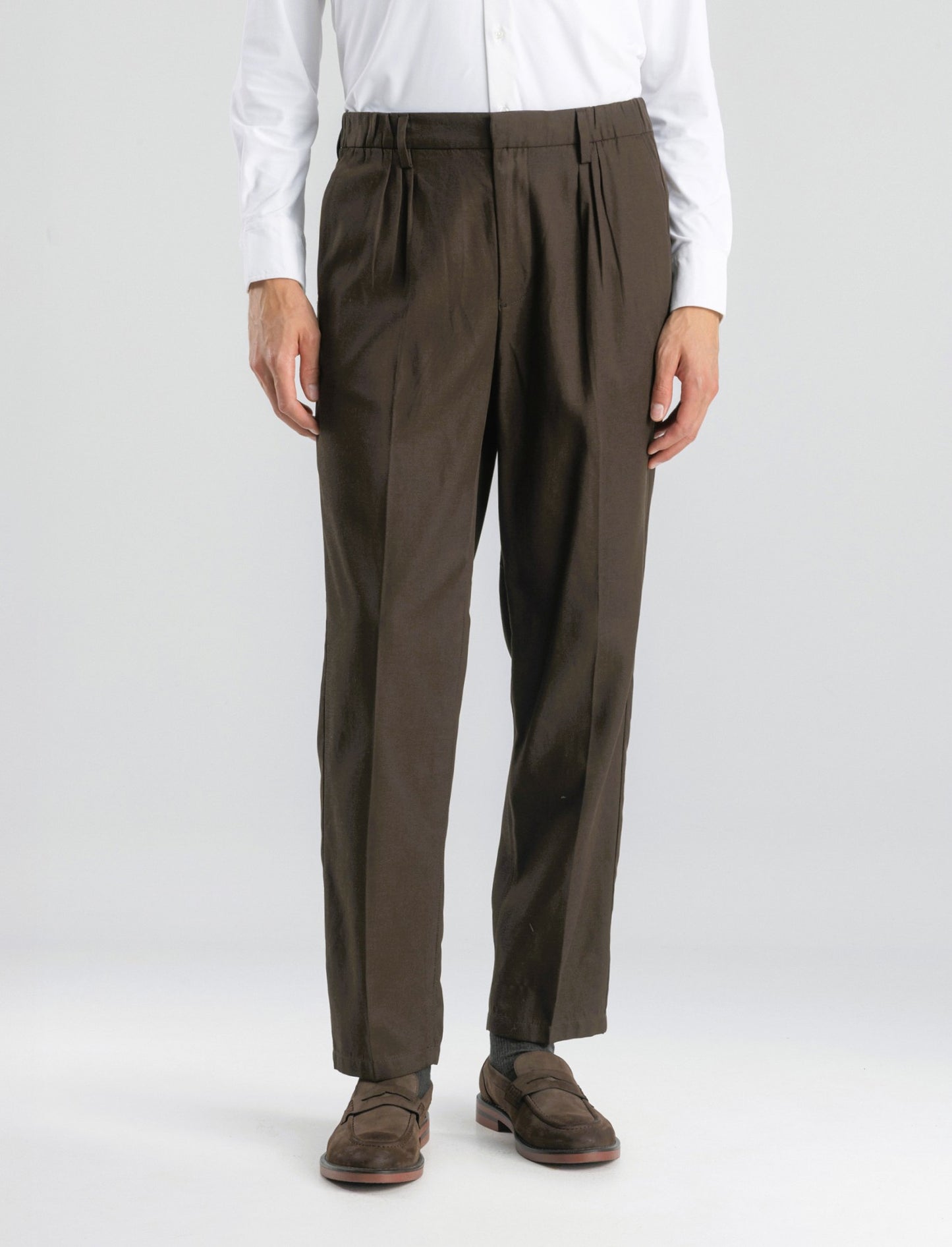 PANTALONI CHINO STRAIGHT FIT - Moro