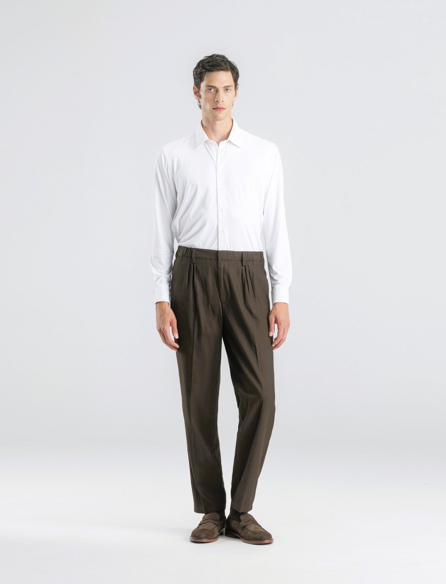 PANTALONI CHINO STRAIGHT FIT - Moro
