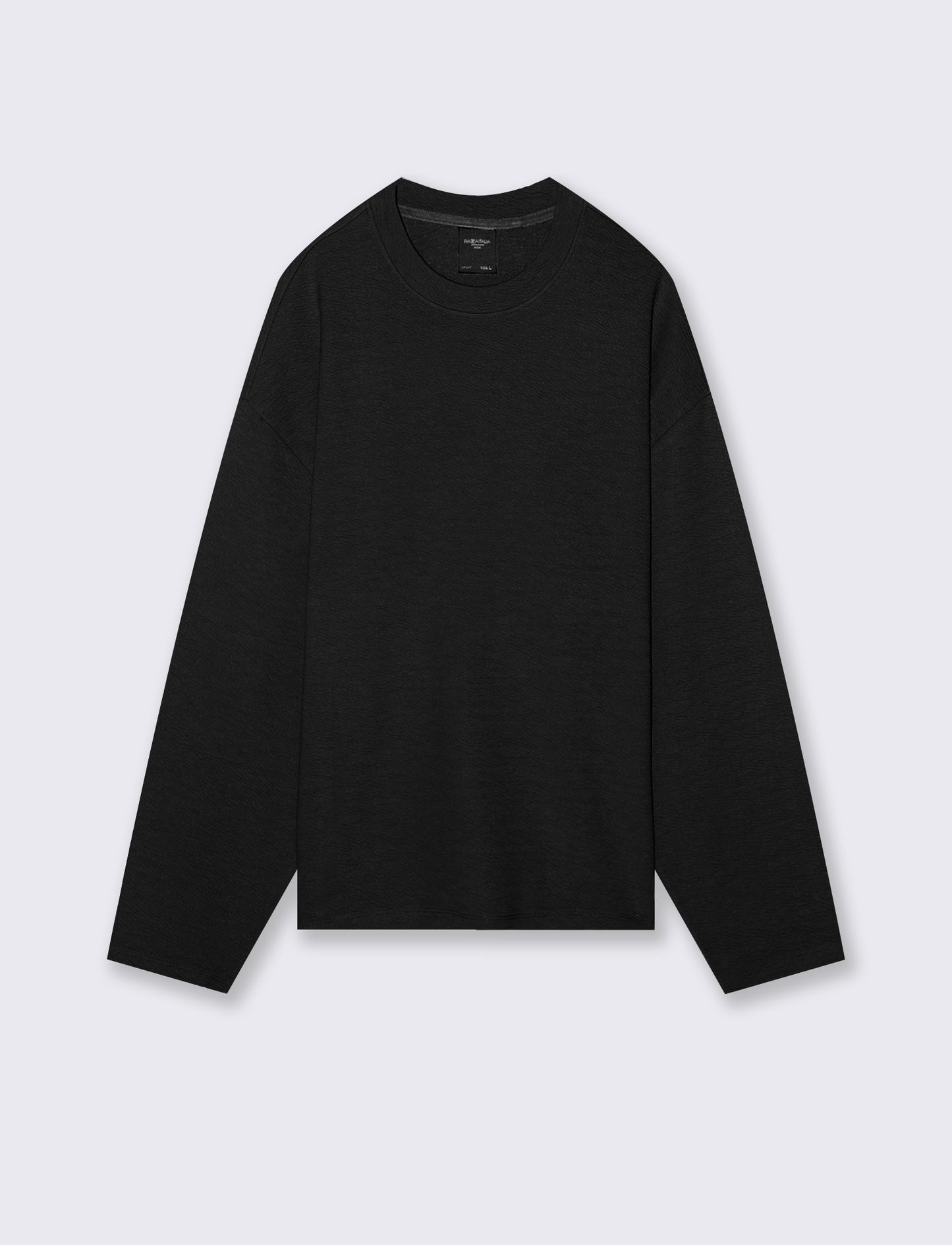 FELPA TESSUTO GOFFRATO RELAXED FIT - Nero