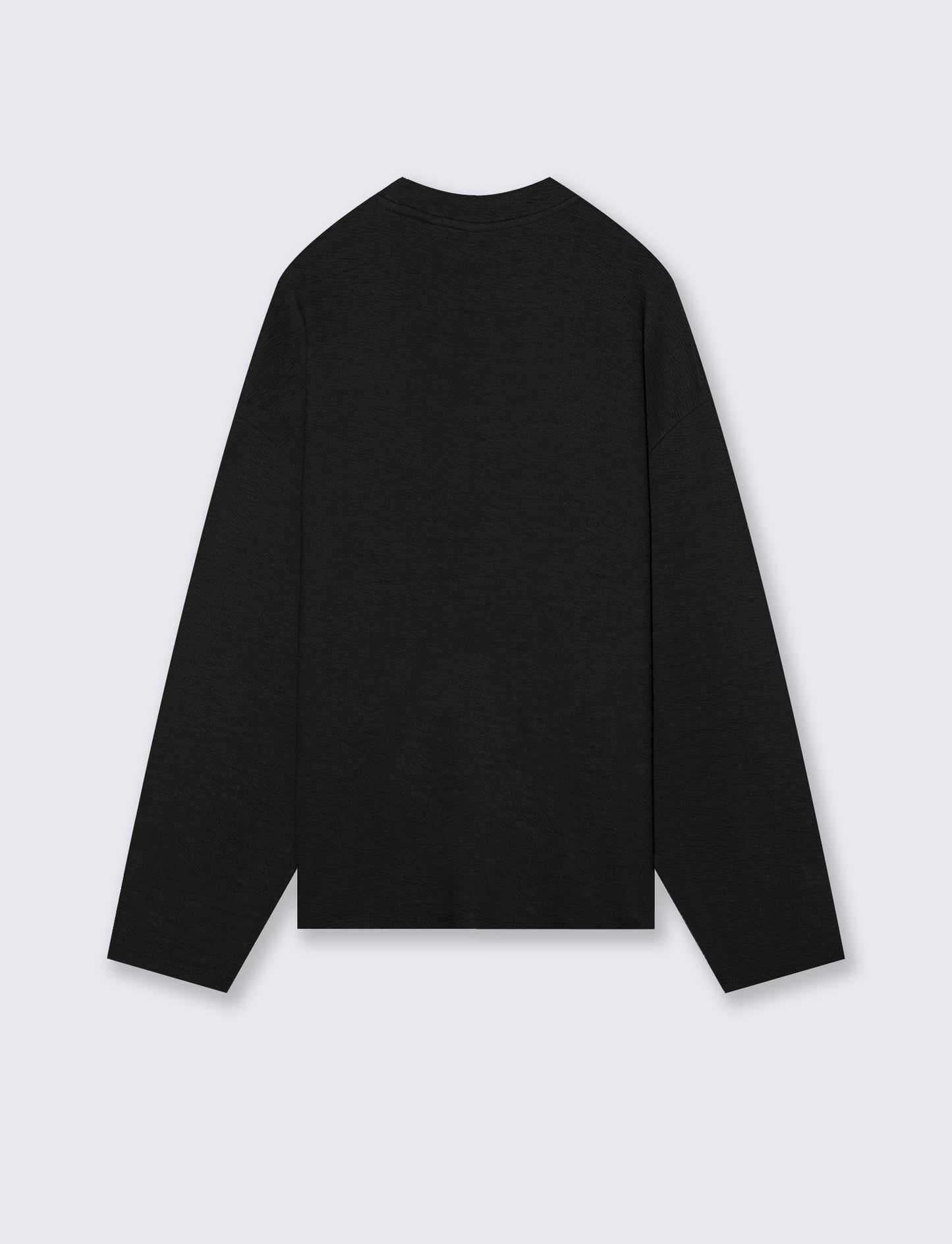 FELPA TESSUTO GOFFRATO RELAXED FIT - Nero