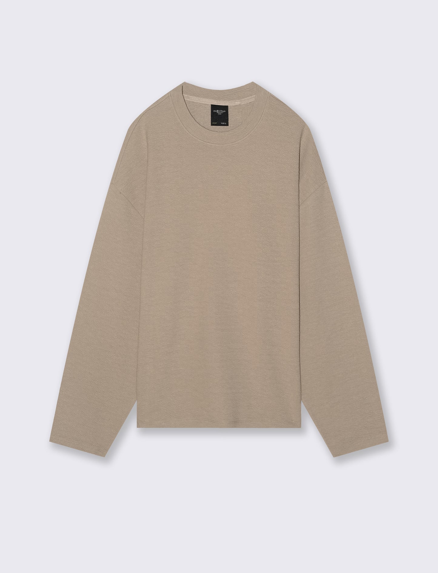 FELPA TESSUTO GOFFRATO RELAXED FIT - Beige