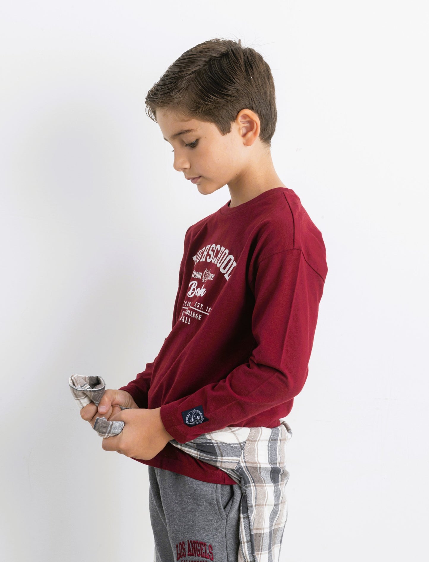 T-shirt con stampa - Bordeaux