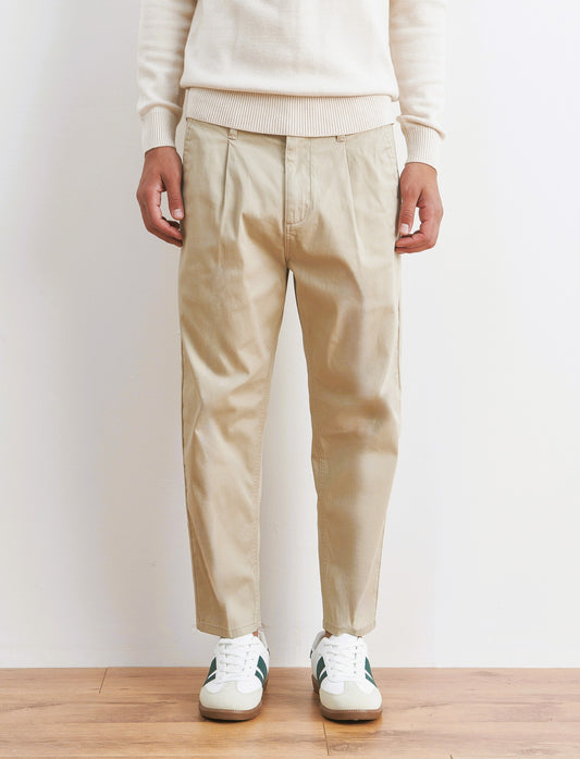 PANTALONI CHINO IN COTONE STRETCH REGULAR FIT - Beige