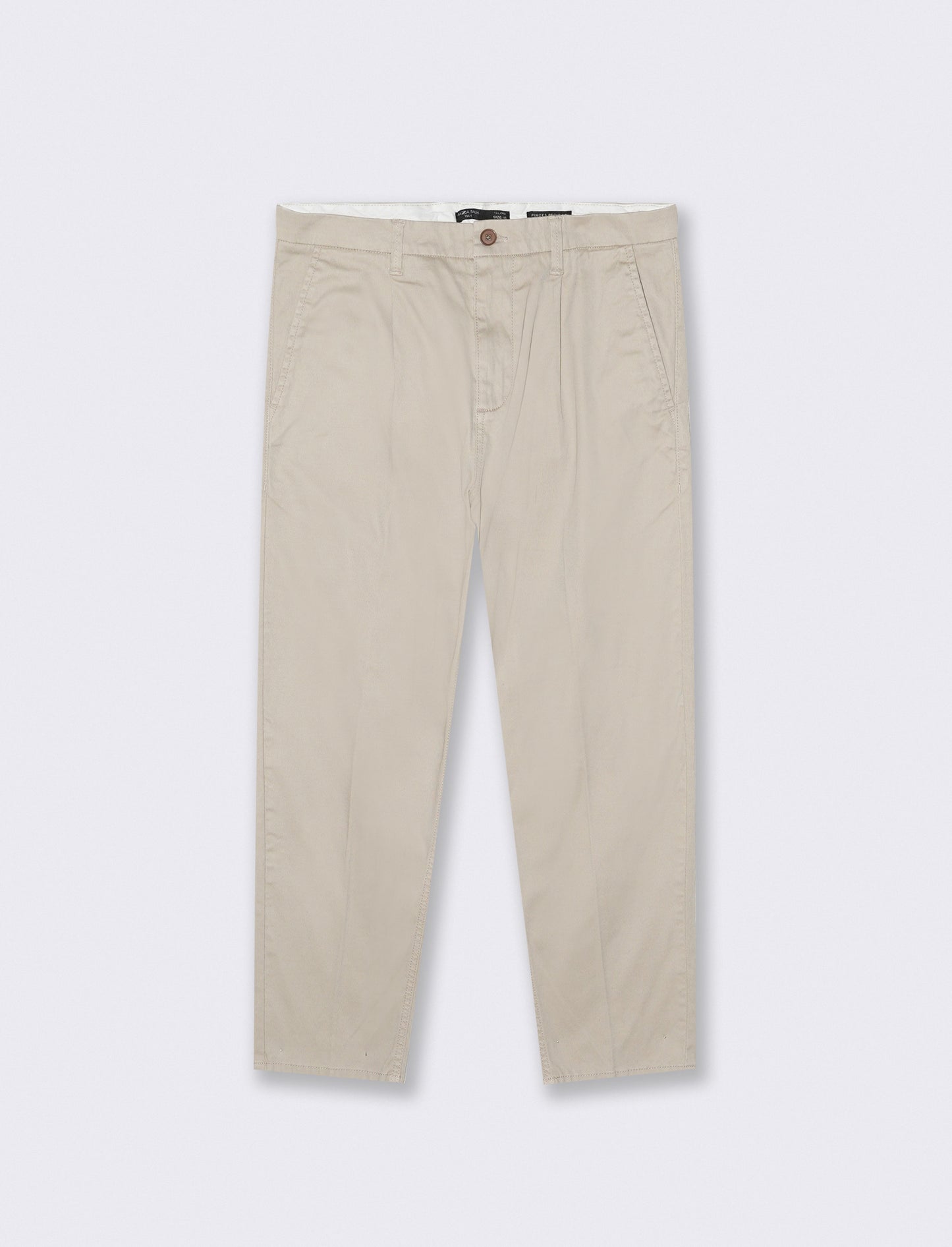 PANTALONI CHINO IN COTONE STRETCH REGULAR FIT - Beige