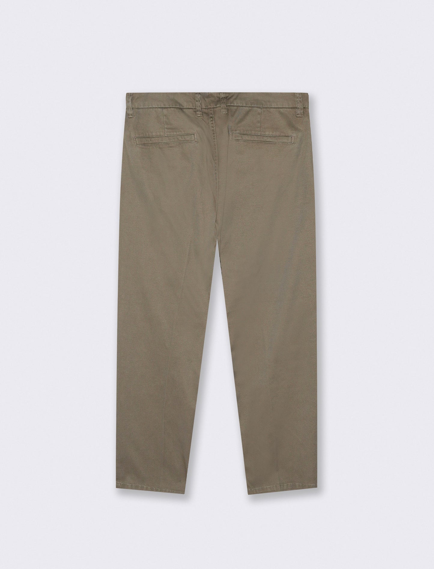 PANTALONI CHINO IN COTONE STRETCH REGULAR FIT - Grigio fango