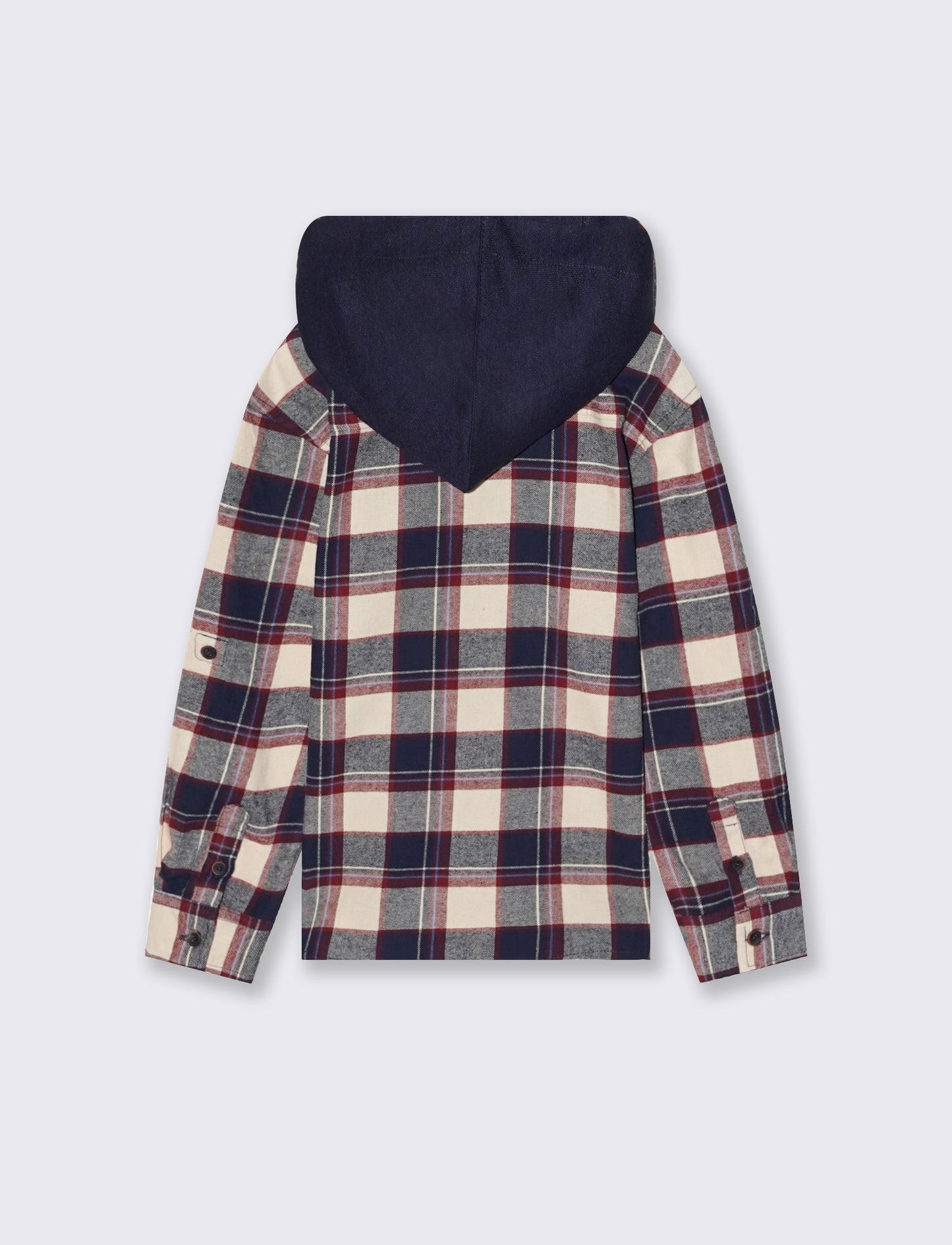 Camicia in flanella con cappuccio - Fantasia