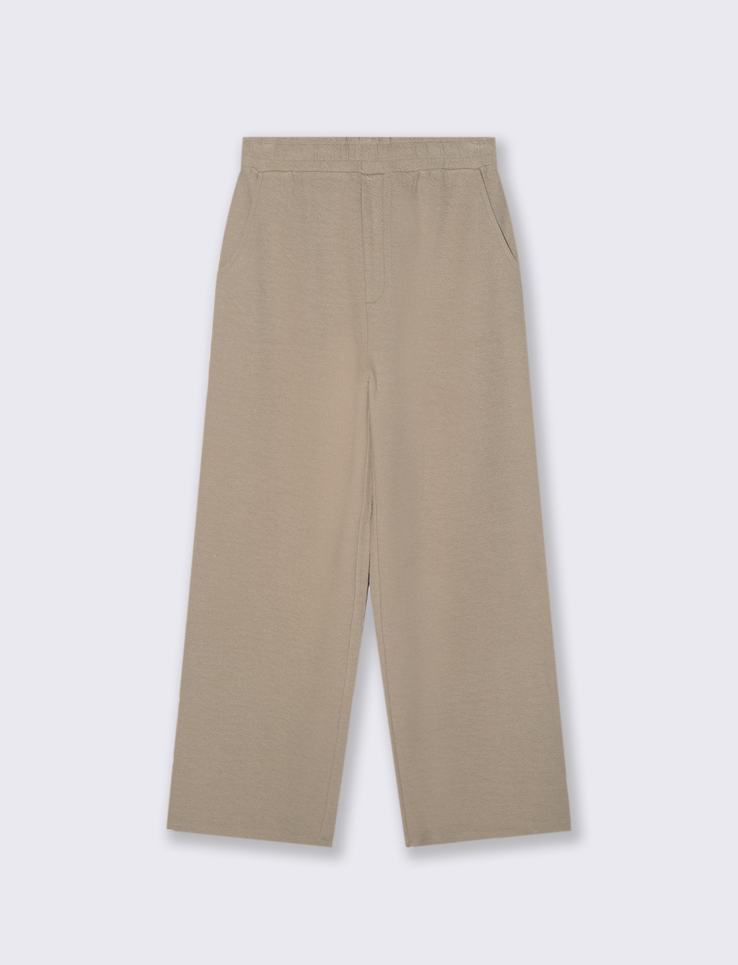 PANTALONI JOGGER IN TESSUTO GOFFRATO - Beige