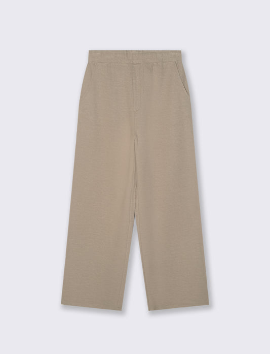 PANTALONI JOGGER IN TESSUTO GOFFRATO - Beige