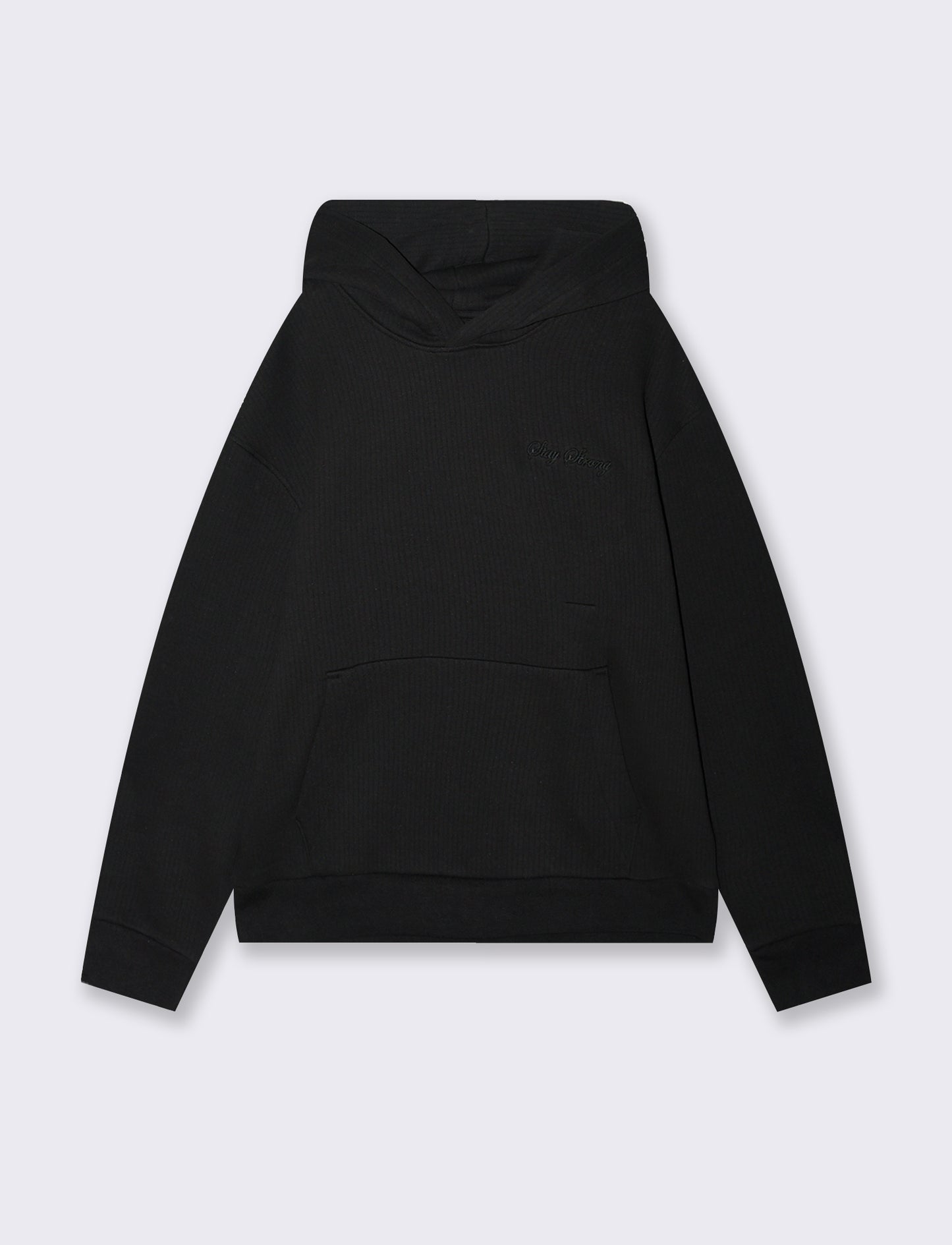 FELPA EFFETTO COSTE BOXY FIT - Nero