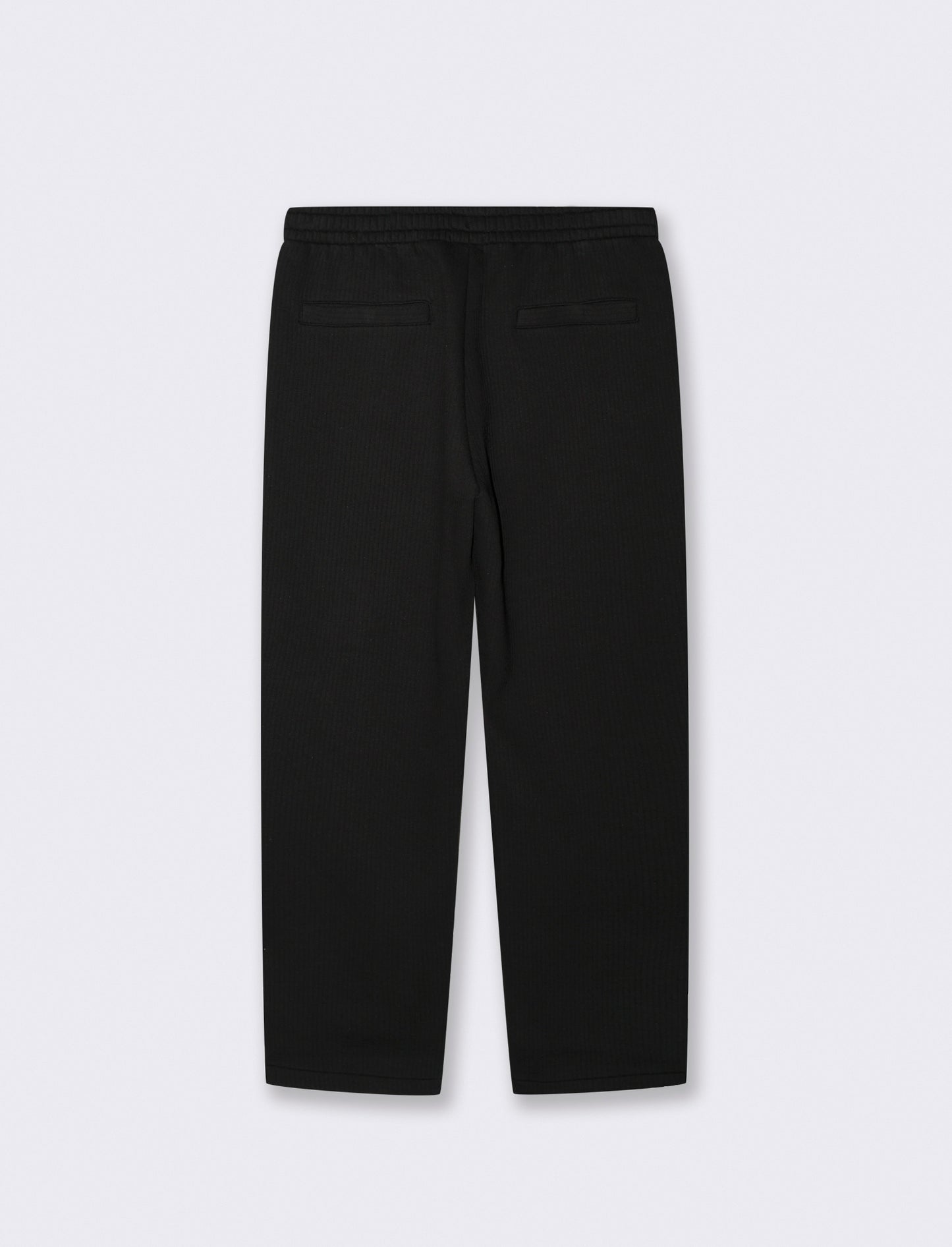 PANTALONI JOGGER EFFETTO COSTE RELAXED STRAIGHT FIT - Nero