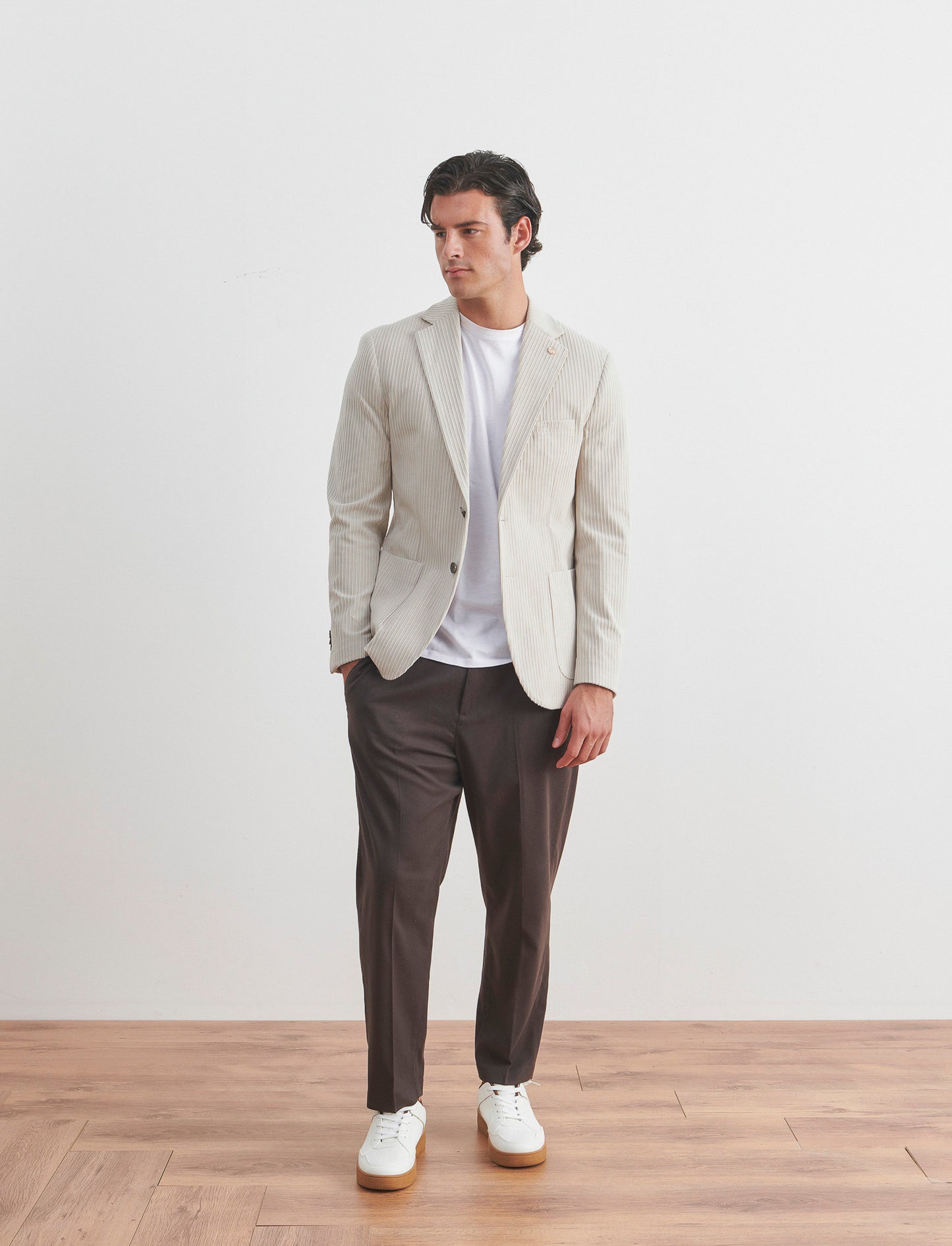 BLAZER IN VELLUTO DA COMPLETO FORMAL FIT - Beige