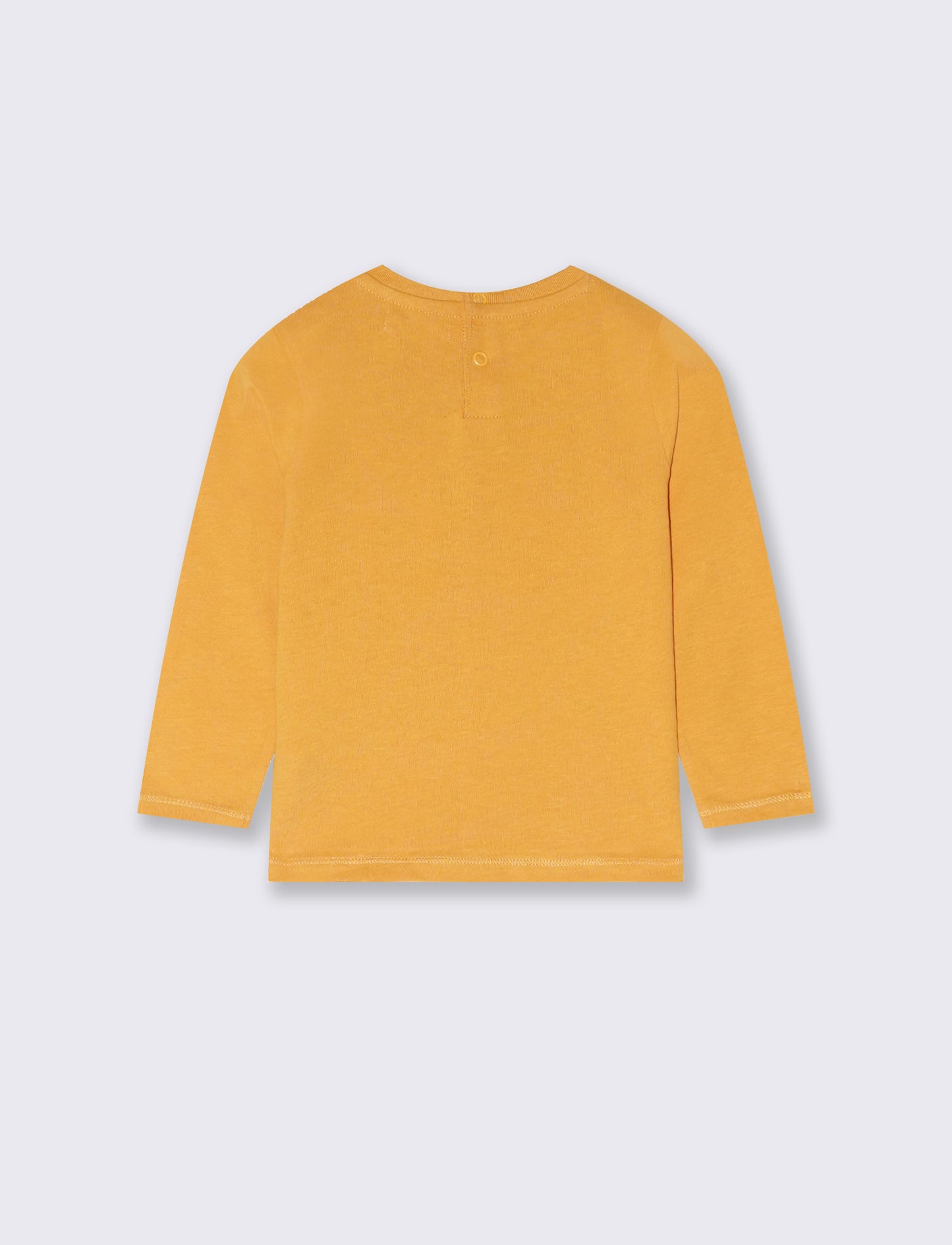 T shirt con stampa e ricami - Ocra