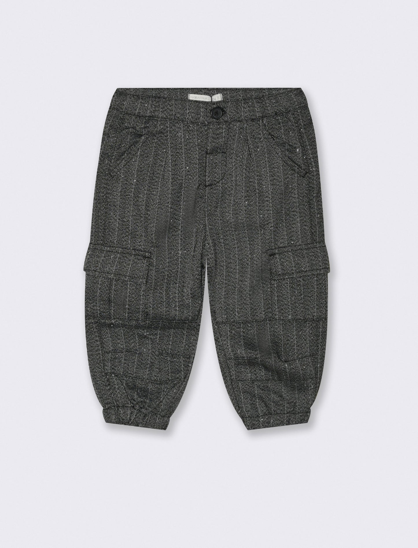 Pantaloni tessuto pesante con tasconi - Grigio