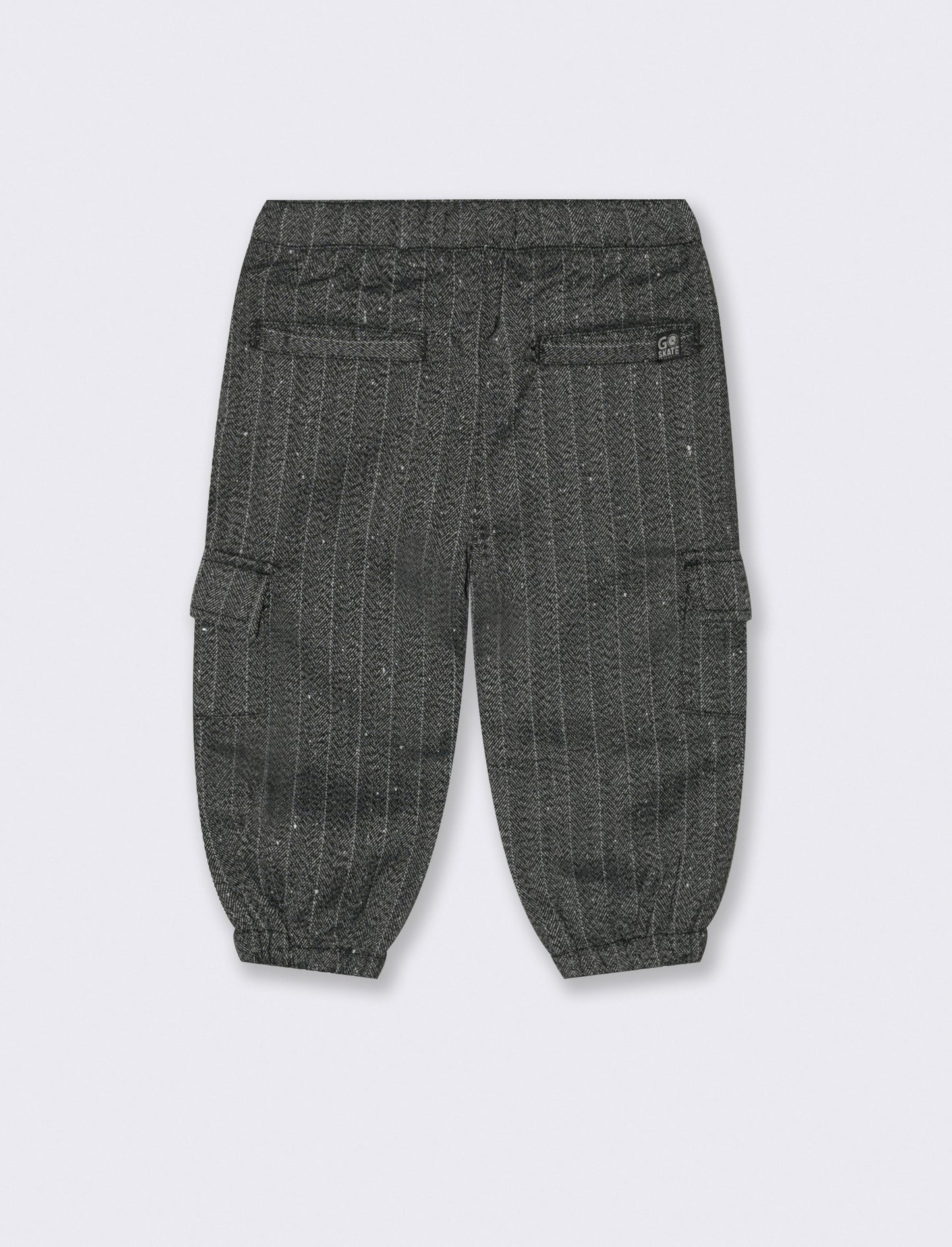 Pantaloni tessuto pesante con tasconi - Grigio