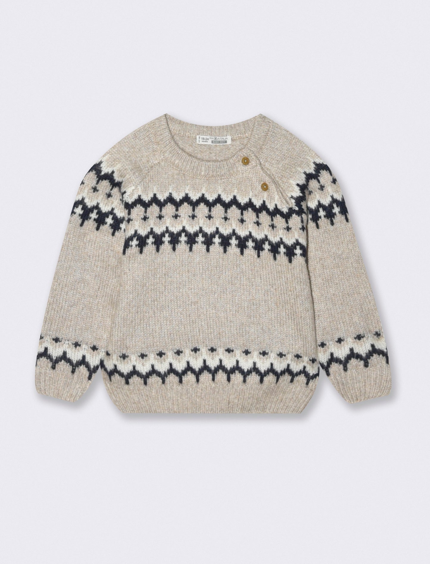 Maglioncino con disegno jacquard - Grigio