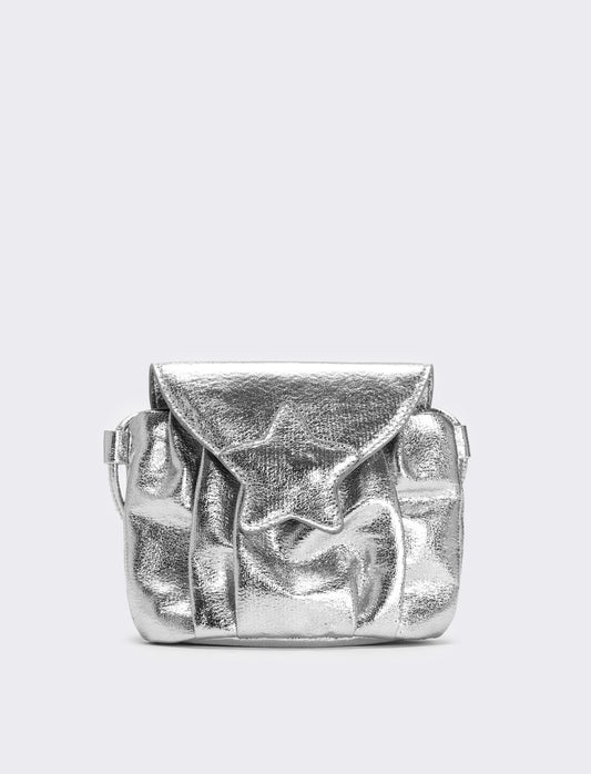 Tracolla bambina con stella laminata 15,5x13 cm - Argento