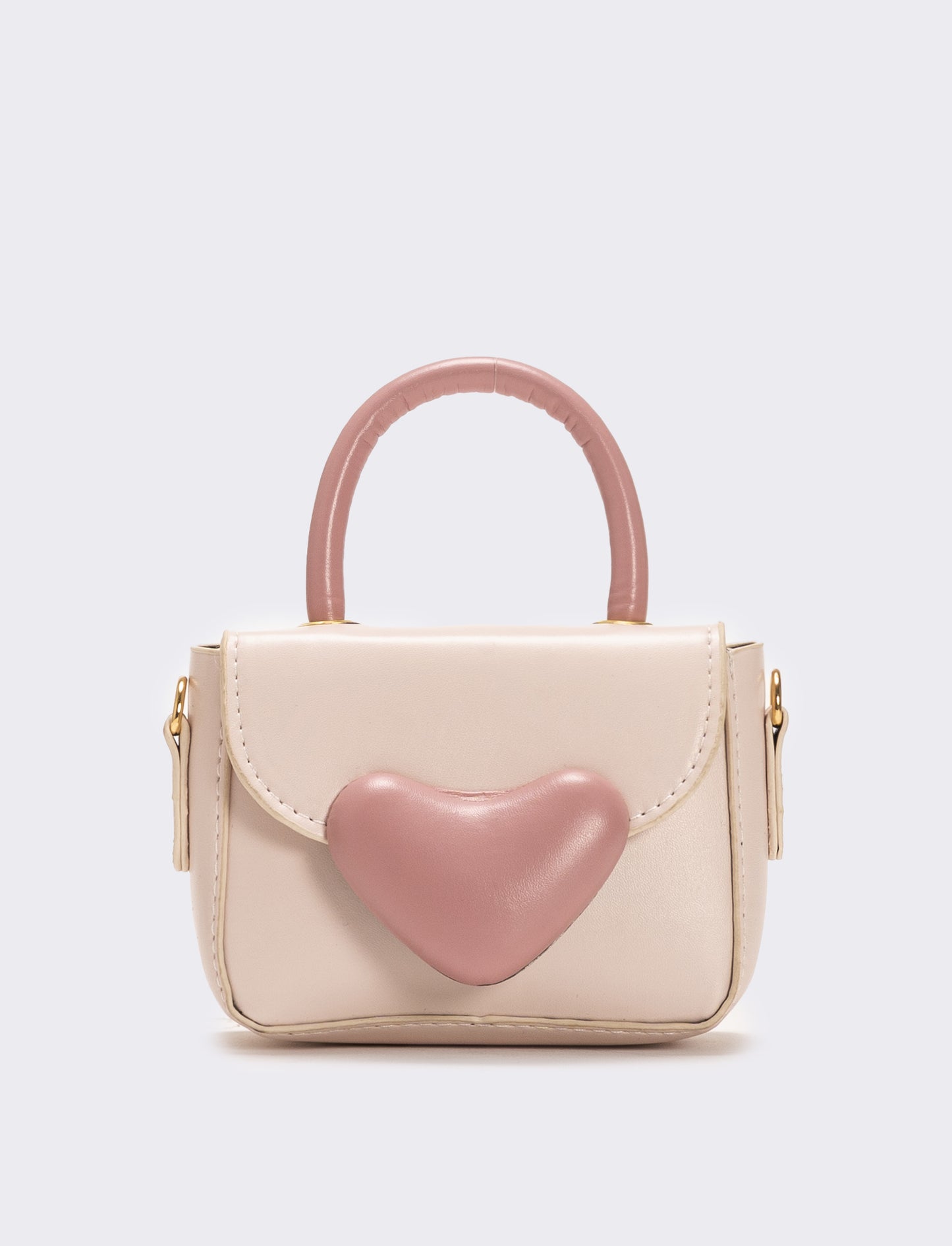 Borsa con chiusura a cuore - Rosa
